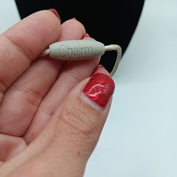 NWOT CHEWABLE CHARMS - The Collins Teething Necklace - Silicone/Beechwood/Satin - Picture 8 of 11